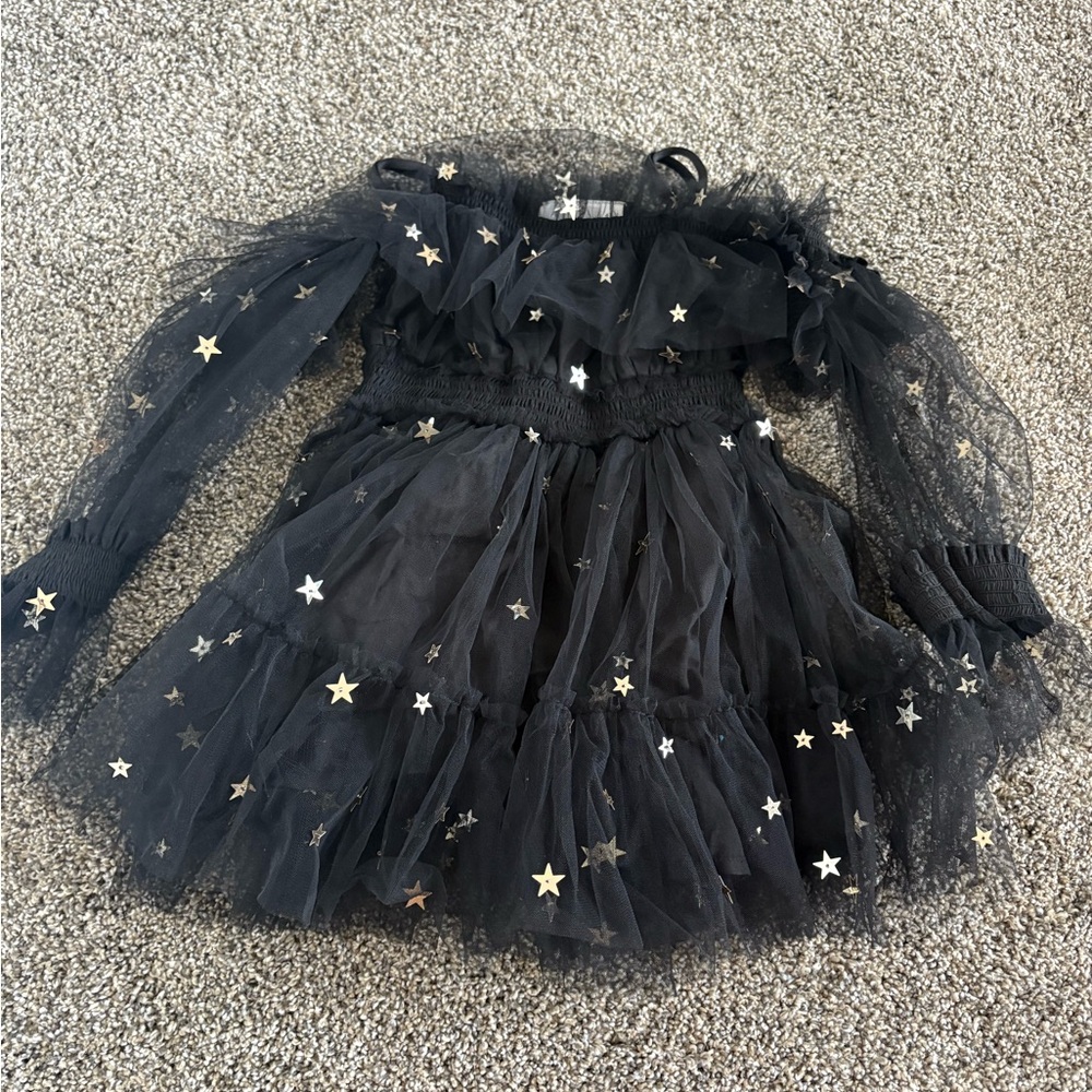 Black Starry Tulle Dress